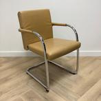 Design Vitra Visasoft vergaderstoelen, bruin leder, Gebruikt, Eén