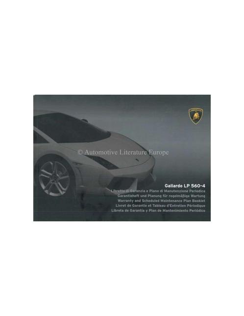 2008 LAMBORGHINI GALLARDO LP 560-4 GARANTIE & SERVICE, Autos : Divers, Modes d'emploi & Notices d'utilisation