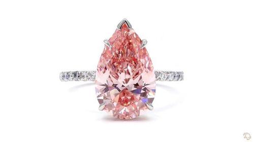 Bague Platine -  5.43ct. tw. Rose Diamant (Diamant de, Handtassen en Accessoires, Ringen