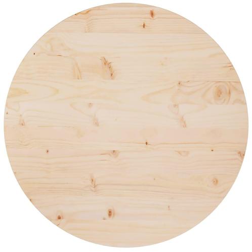 vidaXL Tafelblad Ø70x2,5 cm massief grenenhout, Huis en Inrichting, Tafelonderdelen, Nieuw, Verzenden