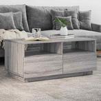 vidaXL Salontafel met LED-verlichting 90x49x40 cm grijs, Huis en Inrichting, Tafels | Salontafels, Verzenden, Nieuw