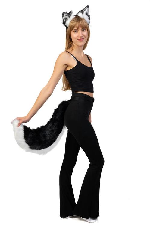 Haarband Furry Oren Staart Set Zwart Wit Stinkdier Kat Poes, Kleding | Dames, Carnavalskleding en Feestkleding, Nieuw, Ophalen of Verzenden