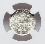 Peru. 1/2 Dinero 1903 - NGC MS66 (JF), Postzegels en Munten