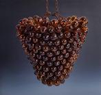 Lamp - Glas - Venetiaanse stijl amberkleurige handgeblazen