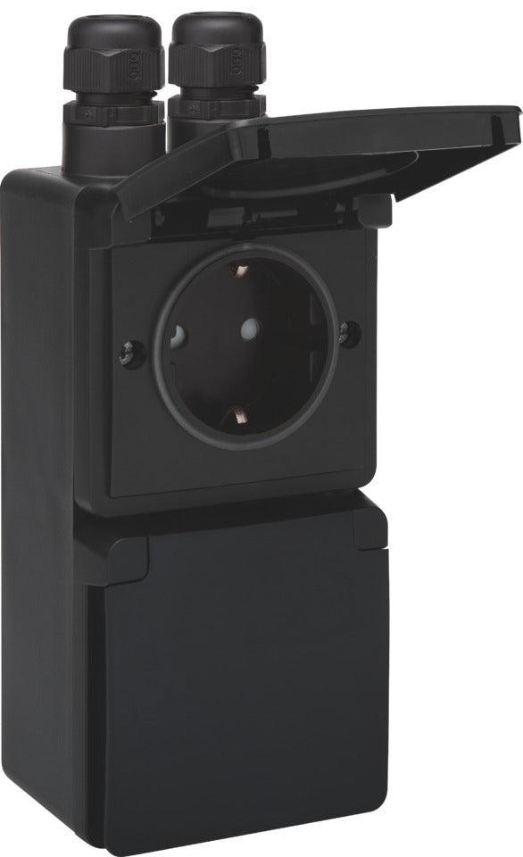 Niko Hydro IP55 Dubbele Verticale Oppervlakte Stopcontact, Doe-het-zelf en Bouw, Elektriciteit en Kabels, Verzenden