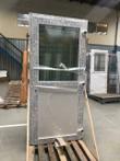 PVC achterdeur 98x215cm in voorraad (half glas).
