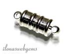 Verzilverd magneetslotje ca. 16x6mm, Verzenden, Nieuw, Overige typen