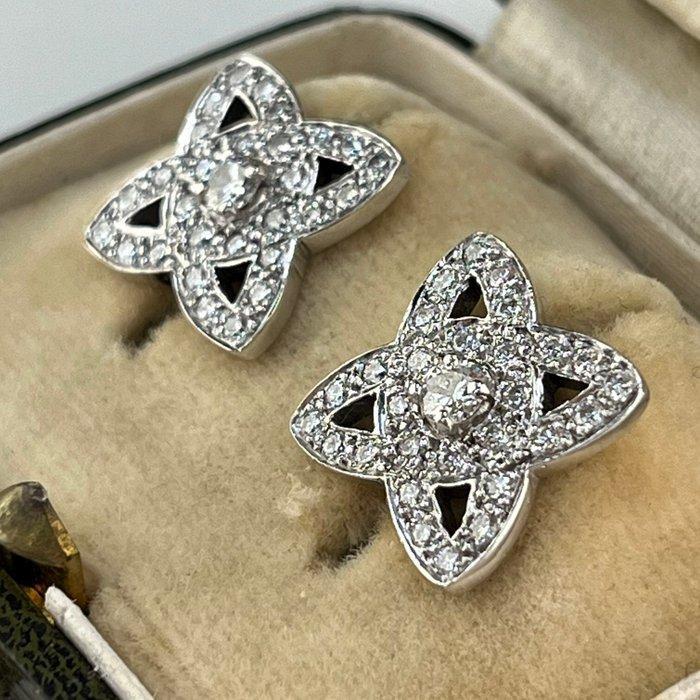 Zonder minimumprijs - Oorbellen - 18 karaat Witgoud -, Bijoux, Sacs & Beauté, Boucles d'oreilles