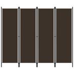 vidaXL Kamerscherm met 4 panelen 200x180 cm bruin, Huis en Inrichting, Verzenden, Nieuw