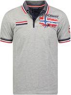 Geographical Norway Denim Polo Shirt Met Borstzakje Krusty, Kleding | Heren, Verzenden, Nieuw