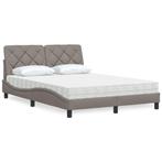 vidaXL Bed met matras stof taupe 120x200 cm, Huis en Inrichting, Verzenden, Nieuw