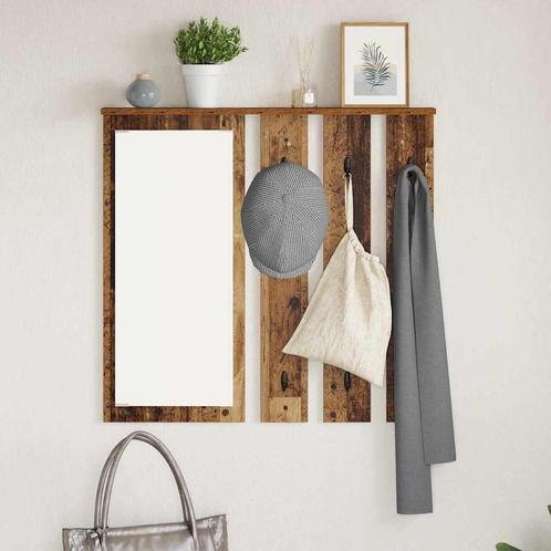 vidaXL Wandgemonteerde kapstok Oud hout 84 x 10 x 80 cm, Huis en Inrichting, Kasten | Wandmeubels, Nieuw, Verzenden