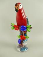 Beeld, Beauty Papegaai - 39 cm - Glas, Antiek en Kunst