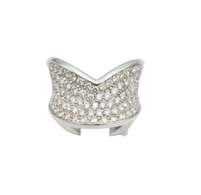 Ring - 18 karaat Witgoud - 2.02ct. tw. Diamant (Natuurlijk), Handtassen en Accessoires, Ringen