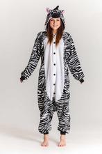 Onesie Zebra Pak 140-146 Zebrapak Kostuum Zwart Wit Gestreep, Ophalen of Verzenden, Nieuw