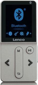 MP3 Speler met Bluetooth - Inc. 8GB SD - Grijs - Lenco - XEM, Verzenden