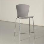 Sesta Carina design barkruk, grijs, 4-poot onderstel, Huis en Inrichting, Stoelen, Ophalen of Verzenden, Gebruikt
