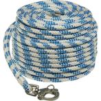 10mm x 30m Zeilval met Gesplitste Snapsluiting Wit-Blauw, Ophalen of Verzenden, Nieuw