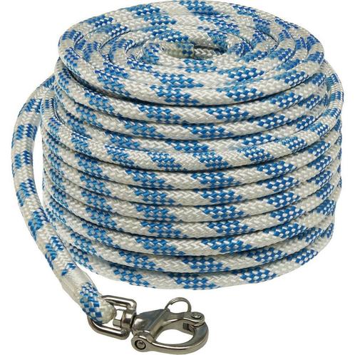 10mm x 30m Zeilval met Gesplitste Snapsluiting Wit-Blauw, Watersport en Boten, Accessoires en Onderhoud, Nieuw, Ophalen of Verzenden