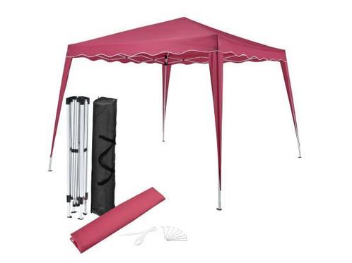 Veiling - Inklapbare Partytent Vivara - 3 x 3m - Rood, Tuin en Terras, Partytenten, Nieuw