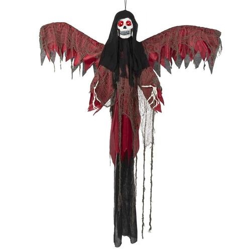 Halloween Vliegend Skelet Rood 198cm, Hobby & Loisirs créatifs, Articles de fête, Envoi