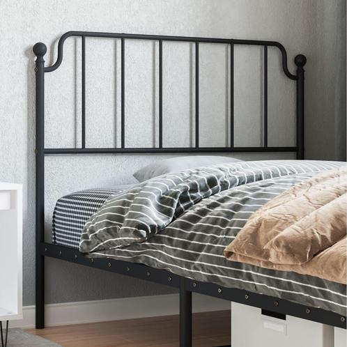 vidaXL Tête de lit métal noir 107 cm, Maison & Meubles, Chambre à coucher | Lits, Neuf, Envoi
