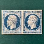 France 1854 - Paire de 20 centimes Napoléon Empire -, Gestempeld