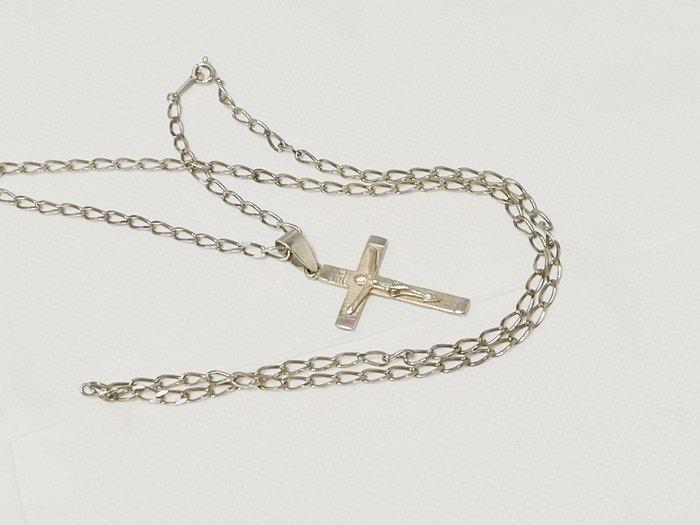 Kruis (2) - .925 zilver - 1950-1960 - Kraag van 62 cm met, Antiek en Kunst, Antiek | Boeken en Manuscripten