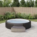 vidaXL Spa-bankjes met kussens 2 st poly rattan grijs, Tuin en Terras, Verzenden, Nieuw