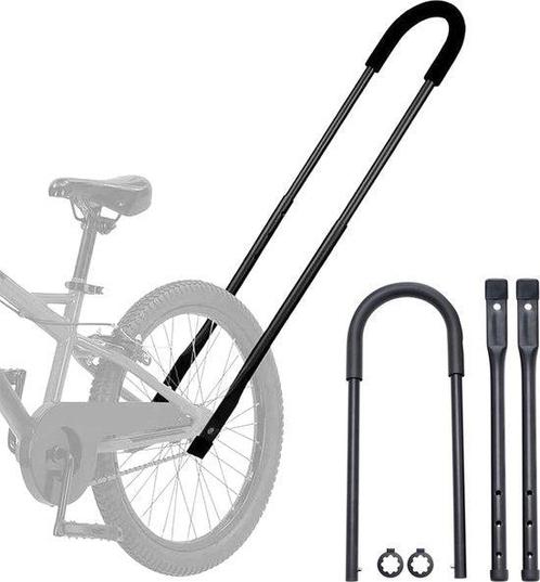 Tweedekans | Duwstang voor kinderfiets - Universeel - Zwart, Fietsen en Brommers, Fietsaccessoires | Overige Fietsaccessoires