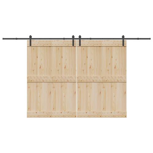 vidaXL Doos met onderdelen voor schuifdeur 400 cm staal, Doe-het-zelf en Bouw, Hang- en Sluitwerk, Nieuw, Verzenden