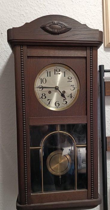 Regulateur wandklok - Haller & Benzing - Hout, Messing -, Antiek en Kunst, Antiek | Klokken