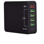 DrPhone WL3 6-poorten Wandoplader -60W USB-laadstation Hub, Verzenden, Nieuw