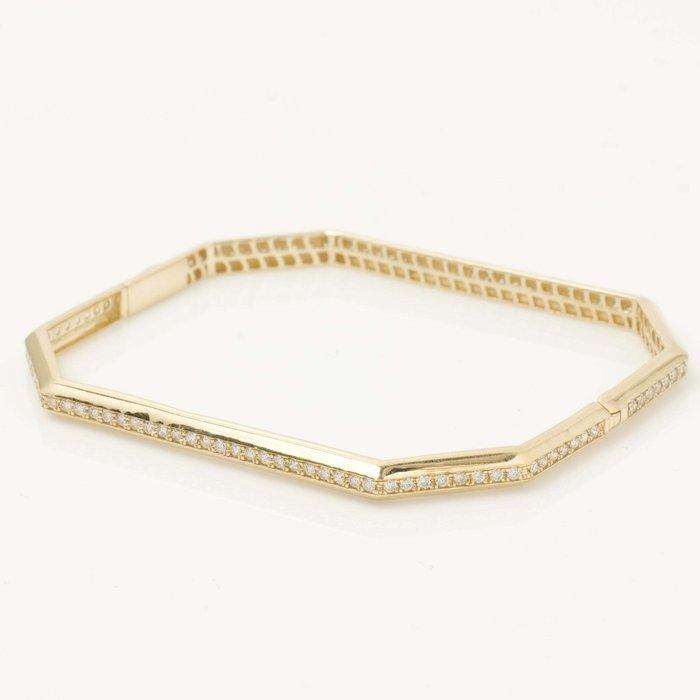 Armband - 14 karaat Geel goud - 1.24ct. tw. Diamant, Handtassen en Accessoires, Armbanden