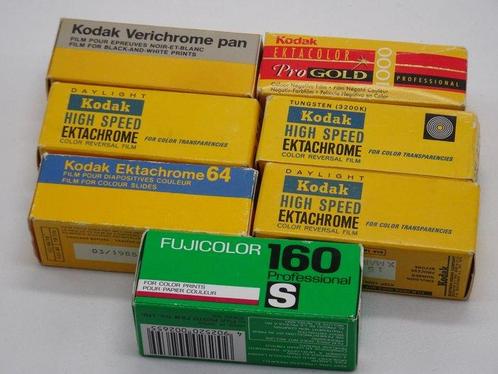 Fuji, Kodak 7x 120 film: High Speed Ektachrome, 64, 160S,, Audio, Tv en Foto, Fotocamera's Analoog