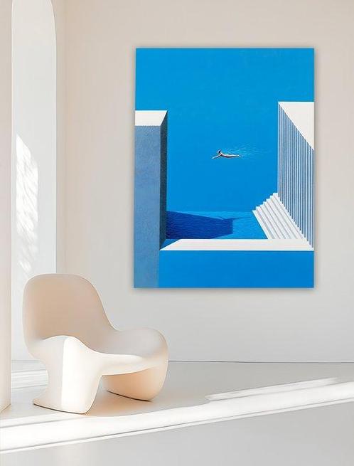 PIROU (1980) - The Jump - NO Reserve, Antiek en Kunst, Kunst | Schilderijen | Modern