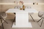 Meubella eetkamertafel Tova wit eettafel 140 cm, Huis en Inrichting, Verzenden, Nieuw, 50 tot 100 cm