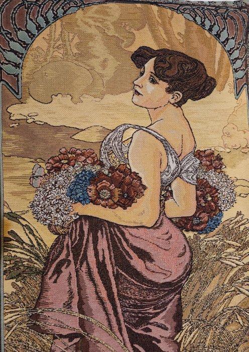 TAPIJSTER Alfons Mucha lÉTÉ - 100x45cm- Art Nouveau -, Antiquités & Art, Art | Objets design