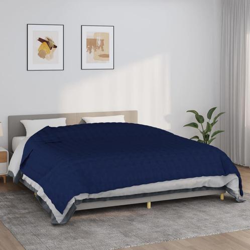 vidaXL Verzwaringsdeken 235x290 cm 11 kg stof blauw, Maison & Meubles, Chambre à coucher | Lits, Envoi