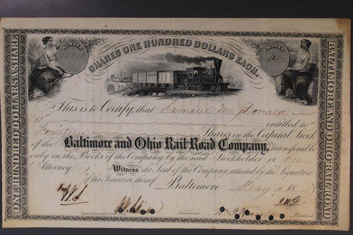Verenigde Staten van Amerika. Baltimore Ohio Railrod Aktie, Antiek en Kunst, Antiek | Speelgoed