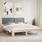 vidaXL Bedframe met Gevoerde Hoofdbord Lichtgrijs 180 x 200, Huis en Inrichting, Slaapkamer | Bedden, Verzenden, Nieuw