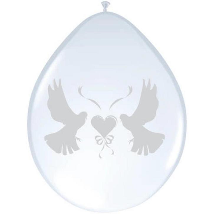Bruiloft Ballonnen Duif 30cm 8st, Hobby en Vrije tijd, Feestartikelen, Nieuw, Verzenden