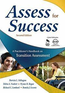 Assess for Success: A Practitioners Handbook o. Sitlington,, Livres, Livres Autre, Envoi