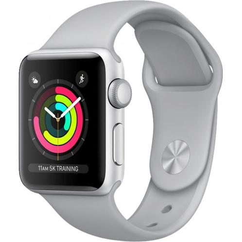 Apple Watch Series 3 38mm Zilver | Witte sportband | SALE!, Handtassen en Accessoires, Overige Accessoires, Zo goed als nieuw