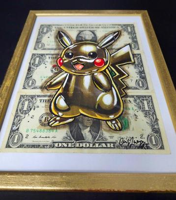 Cris Lioci ART - Gold Pikachu Dollar art