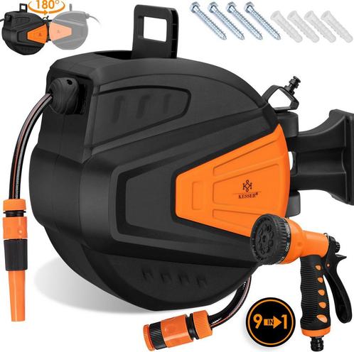 KESSER® Tuinslanghaspel Automatische Wandslangenbox inclusie, Doe-het-zelf en Bouw, Gereedschap | Overige machines, Verzenden