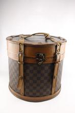 Doos - Hout, Leder - Hat Travel Suitcase, Antiek en Kunst