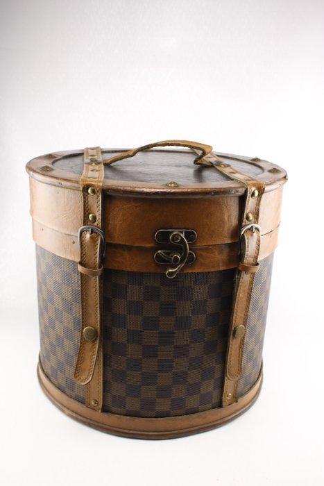 Doos - Hout, Leder - Hat Travel Suitcase, Antiek en Kunst, Curiosa en Brocante