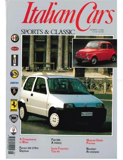 1993 ITALIAN CARS SPORTS & CLASSIC MAGAZINE ENGELS 12, Boeken, Auto's | Folders en Tijdschriften