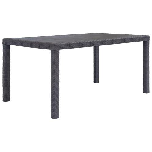 vidaXL Tuintafel 150x90x72 cm rattan-look kunststof bruin, Tuin en Terras, Tuintafels, Nieuw, Verzenden